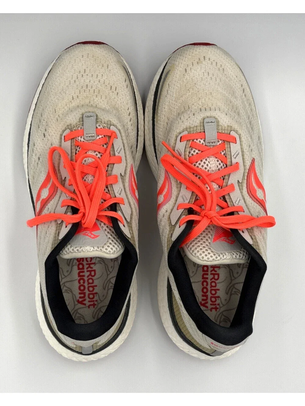 Saucony Triumph 19 Gray Coral Running Shoes Women's 9 S10678-90